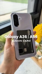 RINGKE® FUSION CARD Wallet Samsung Galaxy A56/ A36 Transparent Hard Back with Built-in Slim Card Holder Case