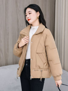 Fashionable Stand Collar Short Thickened down Cotton Jacket Womens Korean Loose Large Size Winter New Arrival Coat