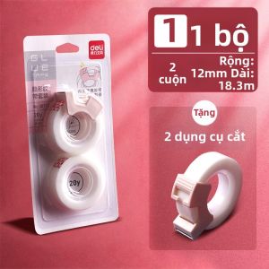 deli | Băng Dính Chỉnh Sửa Sinh Viên Mờ Không Thấm Nước Có Thể Xóa Được