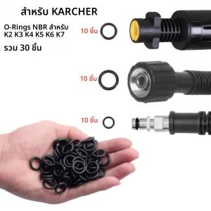 โอริงสำหรับเครื่องฉีดน้ำแรงดันสูง Karcher K2 K3 K4 K5 K6 K7 หัวฉีด สายฉีดน้ำ อะไหล่ 30 ชิ้น ซีลโอริง 2.640-729.0 โอริงยาง