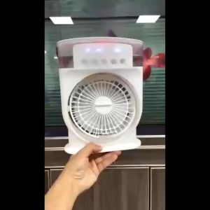 3 in 1 USB Mini Portable Fan Air Cooling fan Humidifier Purifier Mist Cooler with 7 Colors LED Light fan with mist sprayer electric fan with mist mini aircon airconditioner portable fan with ice cooler electric fan with ice cooler mini cooling fan