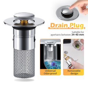 จุกปิดท่อระบายน้ำ ตัวกรองท่อระบายน้ำ ฝาปิดรูระบายน ฝาปิดท่อ ตะแกรงกันกลิ่น ทนทาน อุปกรณ์เสริม สําหรับอ่างล้างจาน ห้องน้ํา ห้องครัว กันแมลง กันกลิ่นไม่พึงประสงค์