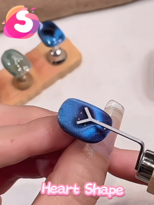 MS.W Heart Cat Eye Magnet Set Strong Suction Effect for Nail Polish Nail Art Tool