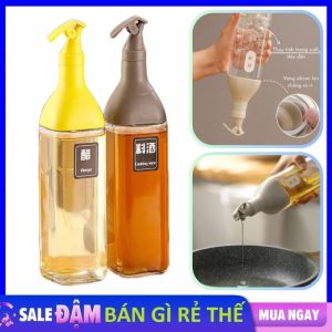 Bình Đựng Dầu Ăn Thủy Tinh Nắp Bật - Chai Đựng Dầu Chai Thủy Tinh Đựng Dầu Ăn Nước Mắm Xì Dầu 500ml Cao Cấp  - Bình Rót Dầu