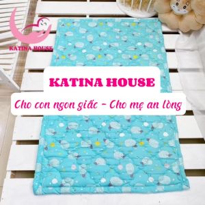 Nệm cho bé đi học mầm non Katina House 80x120cm vải Cotton Satin Hàn Quốc mềm mát thấm hút tốt
