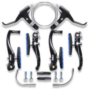 CNC V Brake Set Mountain Bike Brakes MTB Road Bike V Brake Calipers with Shoes Pads for BMX Folding Bicycle Replacement Parts