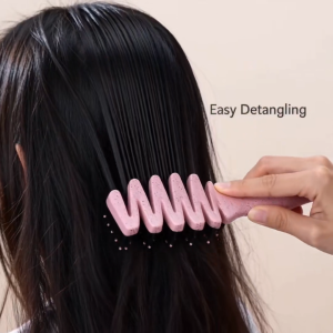 Akiracosme Natural Wild Boar Bristles Hair Brush 10° Curved Design Japan AKIRA Straightening Hair Comb Anti-Static Reduce Frizz & Dryness Add Shine & Volume For Women Men