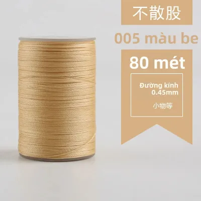 Chỉ May Tay Sáp Tròn 0.45mm 80m Dùng Làm Vòng Tay/dây Da Tự Làm Phụ Kiện May Mặc