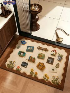 JIAYOUYA | Vintage Style Bathroom Floor Mat