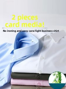 ROMON | Ice Silk Thin Fit Casual Iron-Free Mens Long Sleeve Shirt