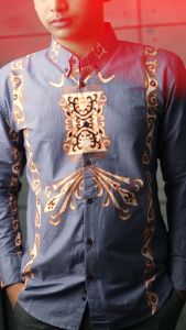 Dgm kemeja batik pria lengan panjang premium slimfit 1241