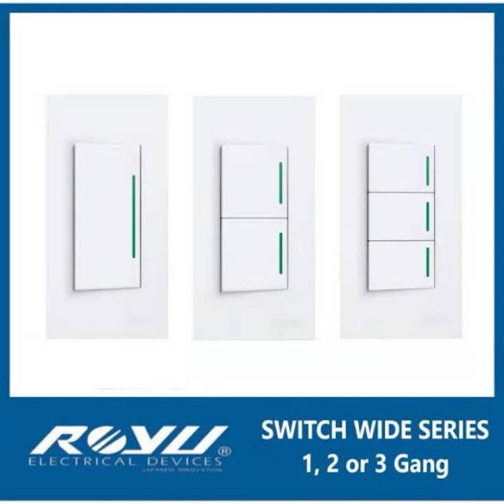 Royu Wide Series Switch Reflectorized (1,2,3gang & 3way) | Lazada PH