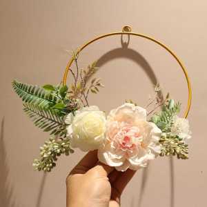 Nordic Style Wall Decorations Creative Bedroom Room Restaurant Wall Decorative Accessories Home Wall Hanging Flower Ring