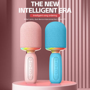 KYI 2 IN 1 Mic Mikrofon Speaker Wireless Bluetooth Mic Microfon Terintegrasi K Sing Artefak Mikrofon Bluetooth Nirkabel Rumah Original Microphone