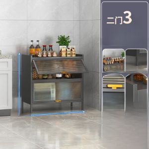 Kitchen Multi-layer Microwave Oven Storage Rack Stand Carbon Steel Floor-standing Organization Cabinet Dining Room Sideboard