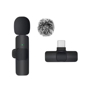 kebidumei | KEBIDUMEI 2.4G Wireless Lavalier Microphone Portable Audio Video Recording for iPhone Android Live Broadcast Gaming Phone