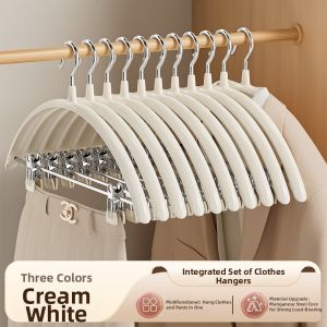 SIVASS | Multi-function Clothes Hanger No-mark Non-slip with Pant Clips