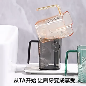 HOVELSHOP Gelas 2 In 1 Cangkir Kumur Tempat Sikat Gigi Odol Kamar Mandi Tooth Brush Holder