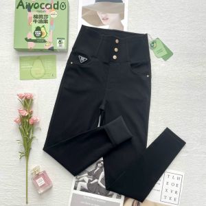 High Waist Cotton Basha Avocado 9131 Womens Leggings Thin Outerwear Spring Summer Slimming Pencil Black Pants
