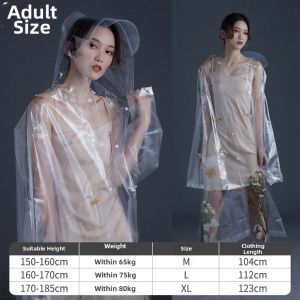 ZHENGYU | Heavy Rain Protection Long Transparent Raincoat Portable