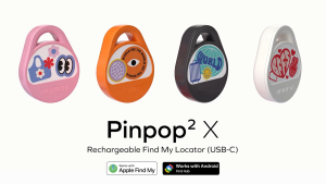 Momax BR20 Pinpop 2 X USB-C Rechargeable Smart Tag Bluetooth Tracker Apple Find My & Android Find Hub Waterproof Locator