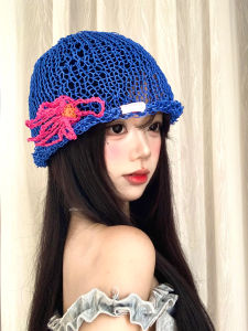 BAOYINFEI | Floral Hand-woven Hollow Lace-up Breathable Face-Slimming Fashion Summer Hat