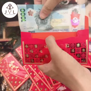 30pcs/Pack Ampao Thick Chinese Red Envelope Horizontal red envelope Red Packet Money new year Angpao Christmas gifts