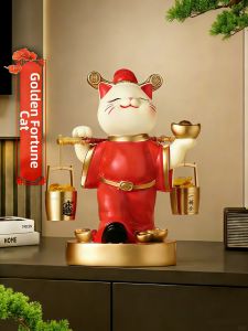 MEIWEISI | Luxury Auspicious Fortune Cat Ornament