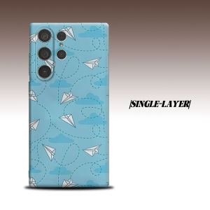 Paper Plane Cloud For Samsung Galaxy S26 S25 S24 A56 A36 Dual Layer Luxury Fashion Full Lens Protective Case
