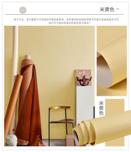 10 M Self-Adhesive Macaron Solid Color Wallpaper Cloth Pattern Waterproof Living Room Bedroom Kindergarten Background Wall Renovation Wall Wallpaper