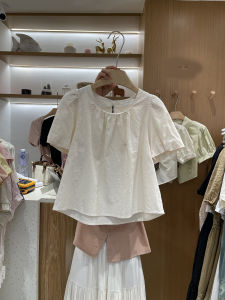 Korean Style Loose Bubble Sleeve Overhead Commute Top Women Sweet Pure Color Young Looking Summer Fashion Casual Shirt