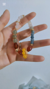 Ready Stock SG - Four Seasons Auspicious Colors Crystal Bracelet Handmade Crystal Bracelet Handmade Natural Healing Crystal Bracelets