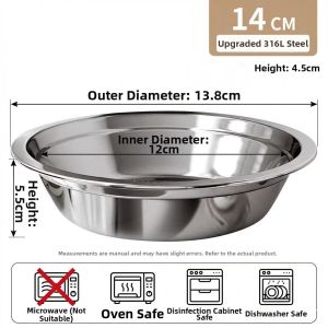 BAICHANG | Heavy Duty 316L Food Grade Stainless Steel Bowl