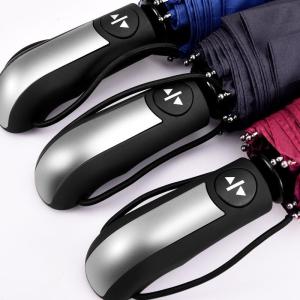 Black Rubberized UV Protection Sturdy Wind-Resistant Universal Folding Umbrella