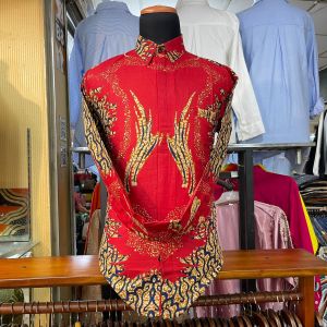 BAJU BATIK TUNIK COUPLE | BATIK TUNIK COUPLE MODERN | BATIK TUNIK SARIMBIT | BATIK TUNIK KATUN SOLO FULL LAPISAN FURING TRIKOT