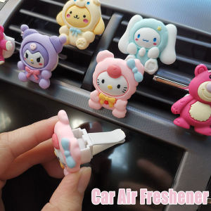 Sanrio Car Aromatherapy Clip Kuromi Cinnamoroll My Melody Car Air Freshener Kawaii Perfume Diffuser Clip Car Accessories Gifts