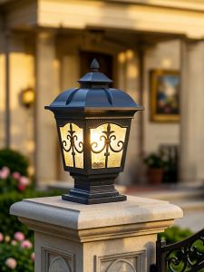 DUOSHANG | Solar Outdoor Pillar Light Square
