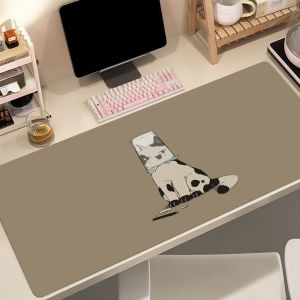 Kawaii Cute Black Cat Mouse Pad Non-slip Thickened MousePad Student Gaming Cushion Large Writing Lockedge Office
