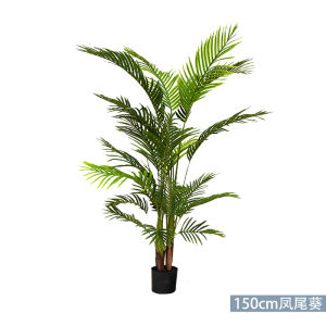 Large Areca Palm Anemone Fernleaf Hedge Bamboo Imitative Tree Green Plant Fake Trees Indoor Living Room Floor Plant Decoration