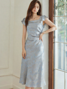 Roey s house | New Chinese Style Brocade Dress Summer Satin Drape