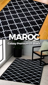 MAROC GALAXY Karpet Lantai Premium 100x150 Black White 05