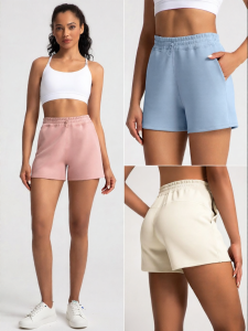 High Waist Casual Loose Womens Shorts 3/4 Length