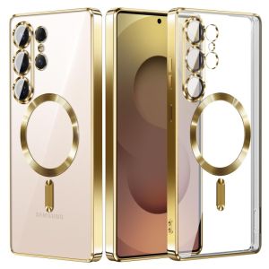 Transparent Case For Samsung Galaxy S26 Ultra S24 S25 FE S22 S21 S23 Plus A55 A36 A17 A56 Magnetic Wireless Charge Soft Cover