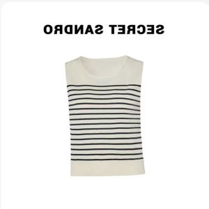 Donna Womens round Neck Stripe Vest Spring New Style Minimalist Korean System Commute Versatile Top Inner Wear Casual Outfit