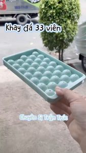 Khay Làm Đá Tròn 15 33 Viên Có Nắp Đậy – Vỉ Nhựa Việt Nhật Tạo Hình Tròn Làm Thạch Sinh Tố