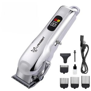 Rechargeable Pet Special Electric Pusher Rust Resistant No Hair Jam Dog Trimmer Easy Clean Battery Display Stylish Pet Hair Clipper