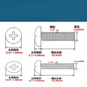 OPPU | Stainless Steel Round Head Cross Screws 1/4-20