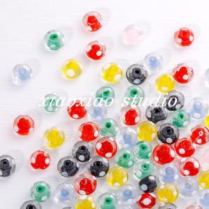 Colorful Polka Dot Glass Beads Loose Beads Handmade DIY Accessories Mobile Phone Chain Necklace Jewelry Material