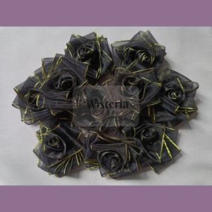 Bros pita bentuk mawar hitam