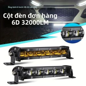Thanh Đèn LED Siêu Sáng 8 Inch Dành Cho Xe Tải Lada 4x4 SUV ATV - Đèn Pha Làm Việc Ngoài Trời 12V 24V IP68 Đèn Sương Mù